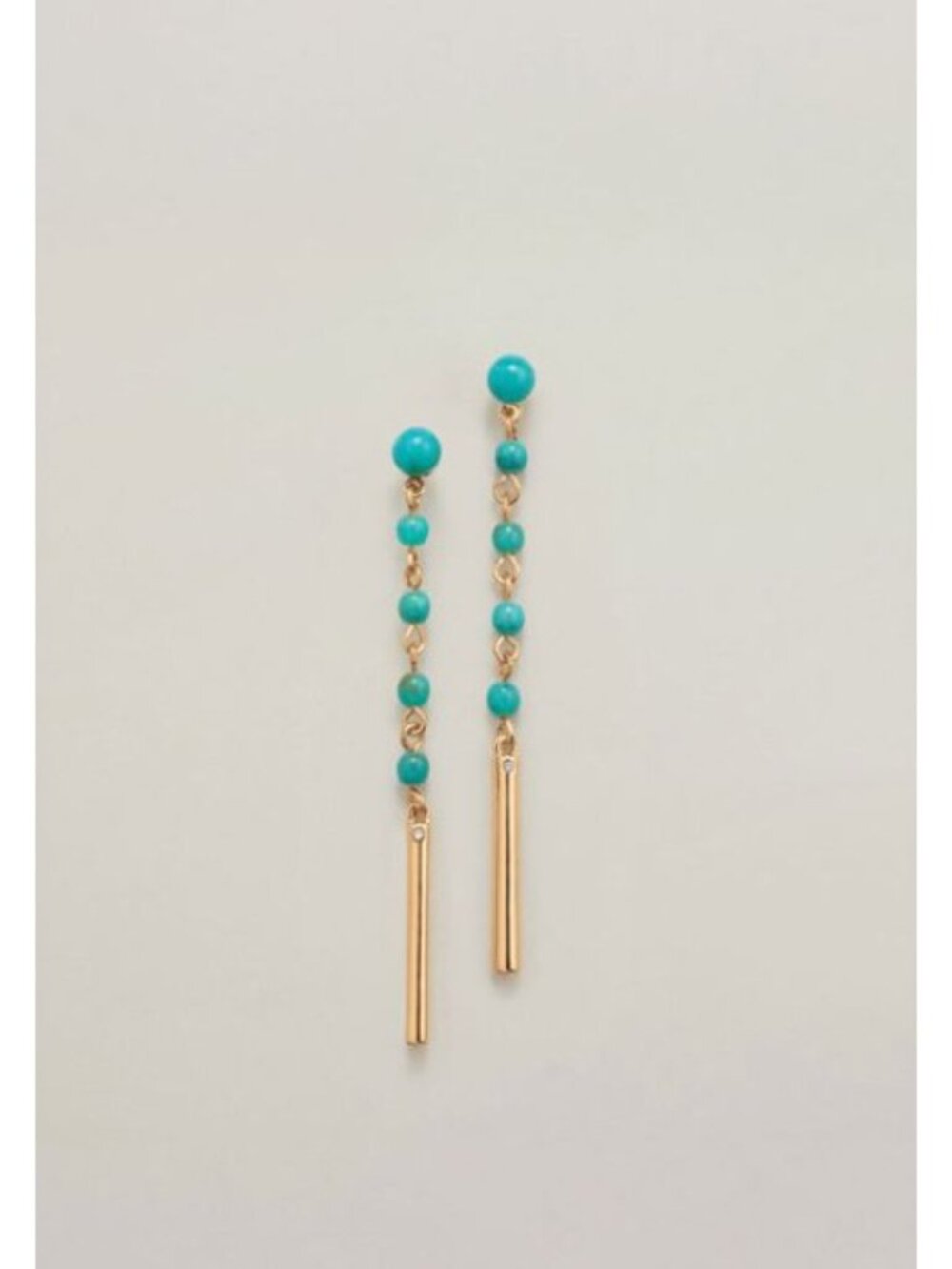 Avon Studio 1886 Turquoise Tides Linear Earrings-New In Box